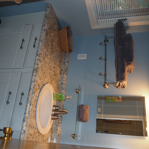 Bathroom #1 (main floor):  full bathroom with a walk-in shower.