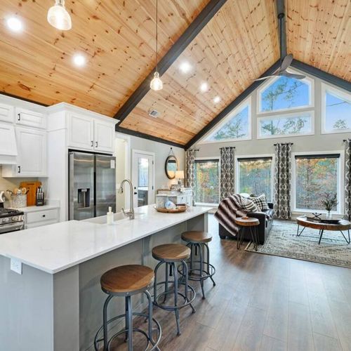 The open floor plan makes the whole space inviting!