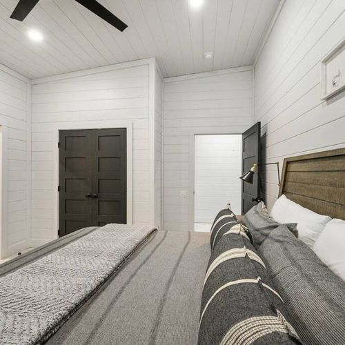 This suite includes a private full bathroom.