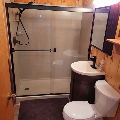 Bathroom #1 (main floor):  full bathroom with a walk-in shower.