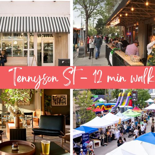 0. 5 miles to tennyson street’s best restaurants & shops! 🛍️🍕