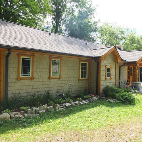Exterior:  the front of the house from another angle.