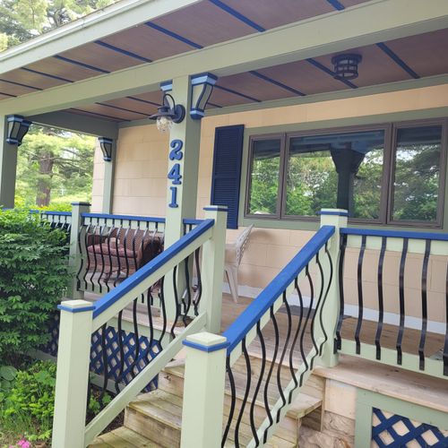 Exterior:  the charming front porch