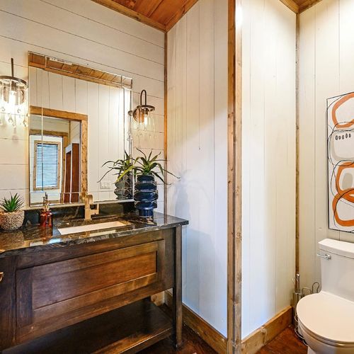 Half bathroom found on the main level