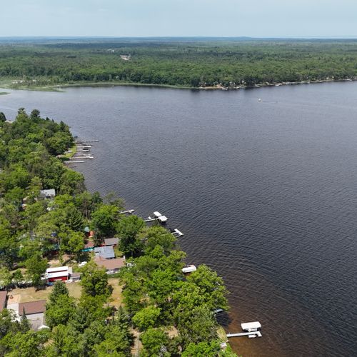 Exterior:  aerial view of the beautiful van etten lake