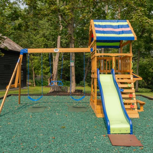 Your own backyard play set. Family fun just steps away!