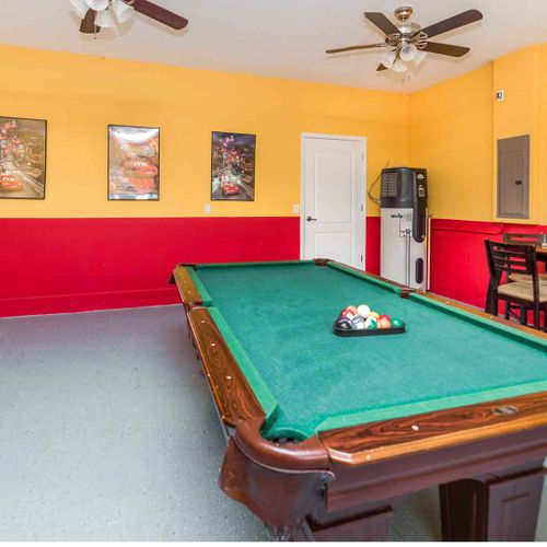 billiards in games room