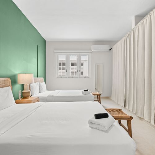Enjoy a tranquil atmosphere with natural textures and colors.