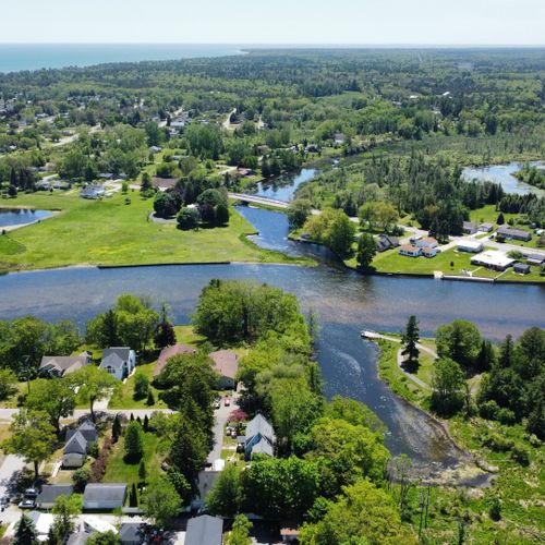 Exterior:  a nice photo of the au sable river as it enters into downtown oscoda.