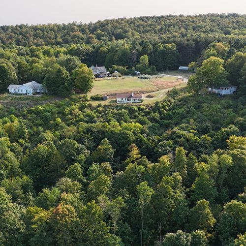 Exterior:  another aerial photo of the property from up above crystal lake.