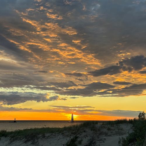Area photos:  sunset at frankfort beach