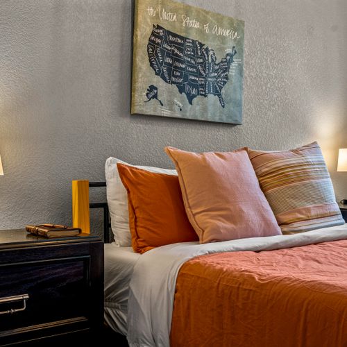 Calming tones create a polished yet relaxed atmosphere in every bedroom.