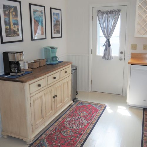 Kitchen:  another view highlighting the cute little coffee cabinet.