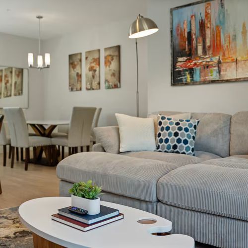 Our living room is designed to wrap you in aesthetic comfort.