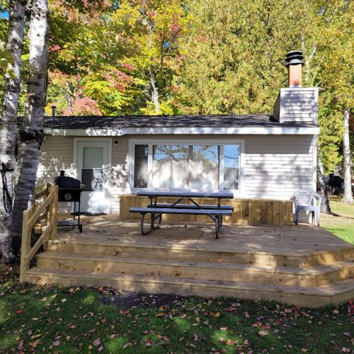 Exterior:  the new deck that was just added in 2024!