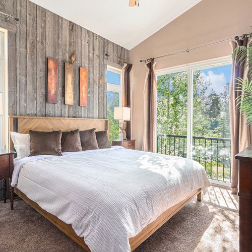 Master suite retreat with plush bedding