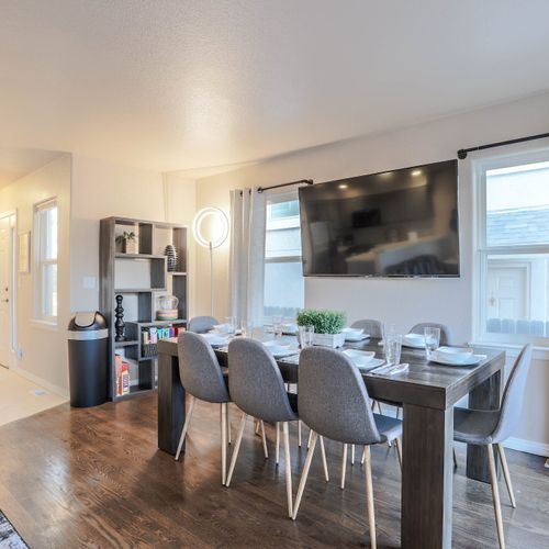 Elegant dining with modern flair.