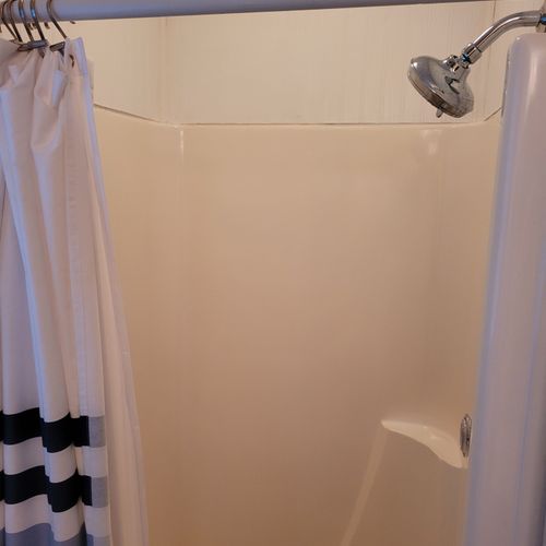 BATHROOM #2 (FIRST FLOOR):  Full bathroom on the first floor with a walk-in shower