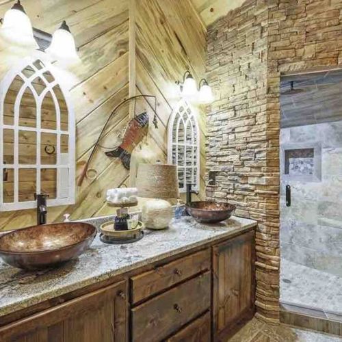 Master Bathroom 7 comes with a walk-in shower and a double vanity.