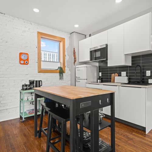 Sweet coffee station with a view.