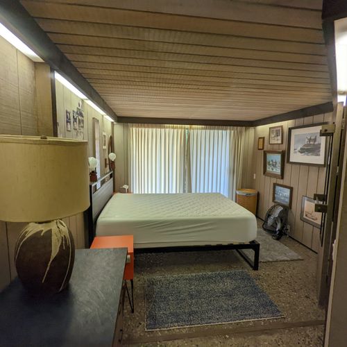 Overall:  the roomy master bedroom with a comfy king size bed