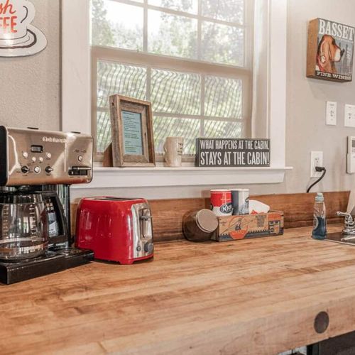 Enjoy a fresh cup of coffee each morning as you lay back on the sun lounge