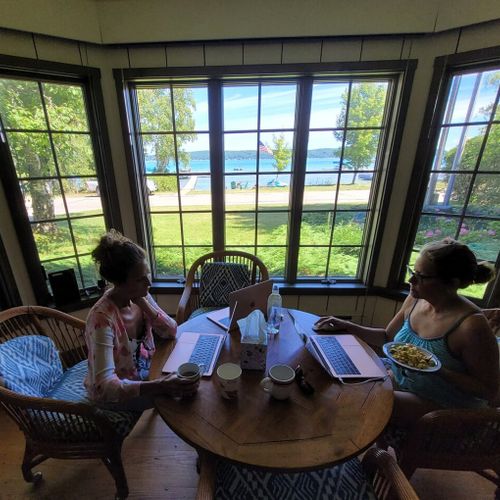 Living room:  working from home with an incredible view!