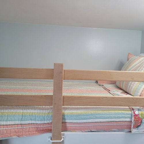 Bedroom #3:  bedroom #3 is a small bedroom with a built-in bunk bed.