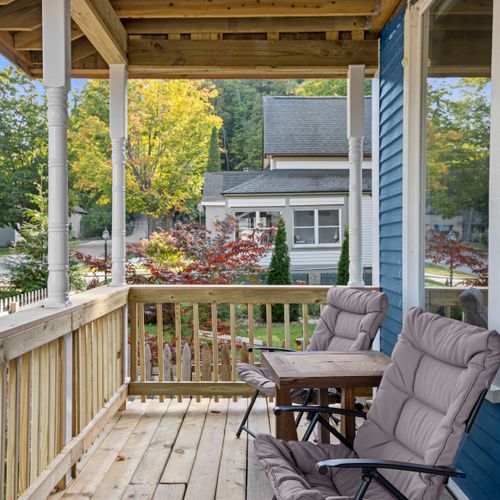 EXTERIOR:  The gorgeous new front porch.