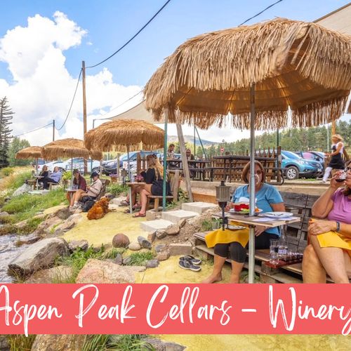 Sip and savor at aspen peak cellars, a charming riverside winery just a short drive away. Enjoy handcrafted wines and their gourmet menu—all in a laid-back, scenic setting.