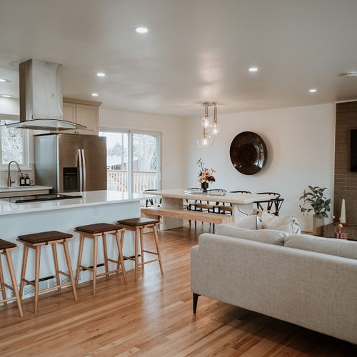 Seamless spaces for epic entertaining—experience the joy of a perfect blend between kitchen, dining, and living areas!