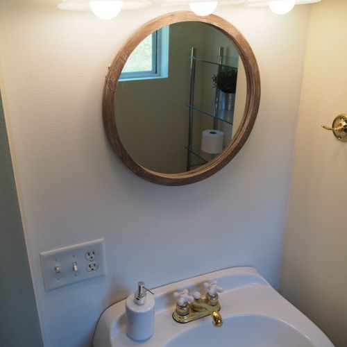 Bathroom #2: full bathroom with a walk-in shower.