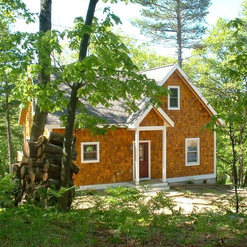 Overall:  the front of the home in the summer.