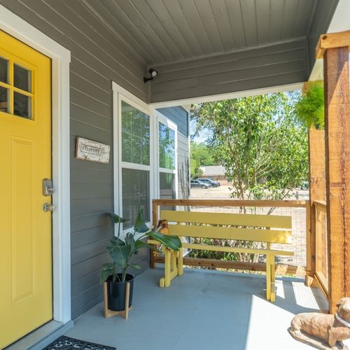 Front porch on the main house