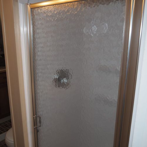 Bathroom:  full bathroom with a walk-in shower.