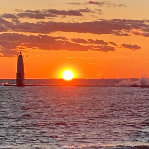 Area photos:  the sunset at frankfort beach.