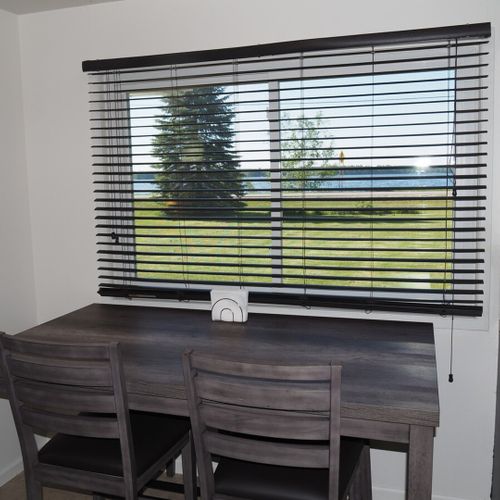 Dining area:  the home has a cute little dining area next to the kitchen that also a good view of manistee lake.