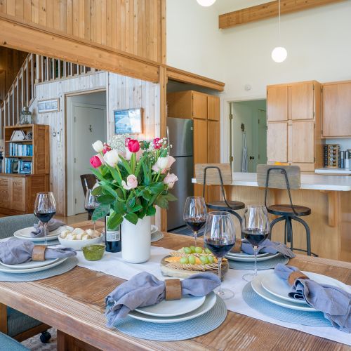 Plenty of dinnerware, serving ware and kitchen gadgets to make most any meal.