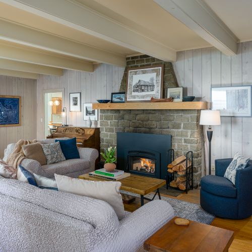 The open living area has easy access to the bedrooms and kitchen