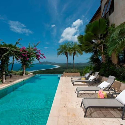 The pool oversees Playa Grande the National Park