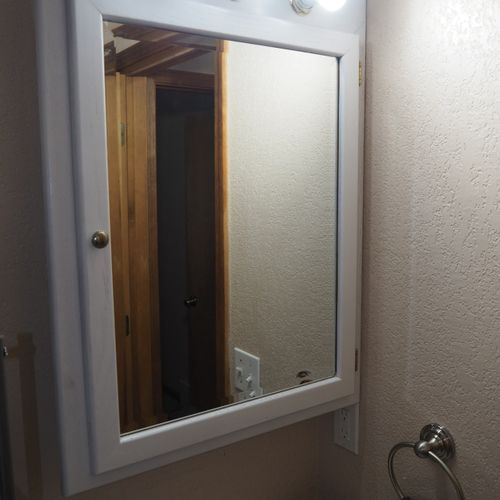 Bathroom #1 (main floor):  full bathroom with combination tub and shower on the main floor.