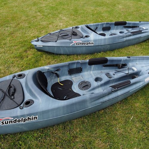 Exterior:  a closer view of the 2 kayaks that are provided for guests to use.