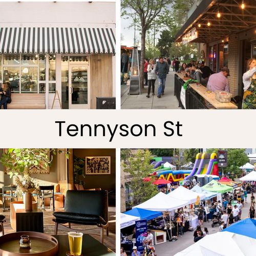 Tennyson street magic awaits with dining, shopping, and neighborhood vibes.