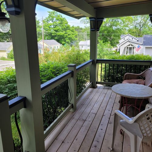 Exterior:  the charming front porch