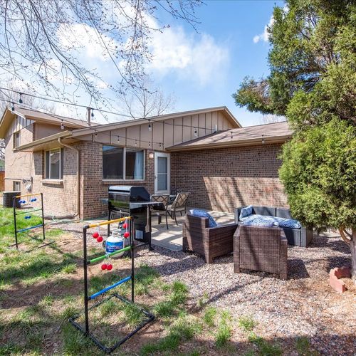 Just inside the fence, you'll find a patio table and outdoor seating. Play the ladder game, light up the bbq and enjoy the famous co sunshine in the outdoor lounge chairs.