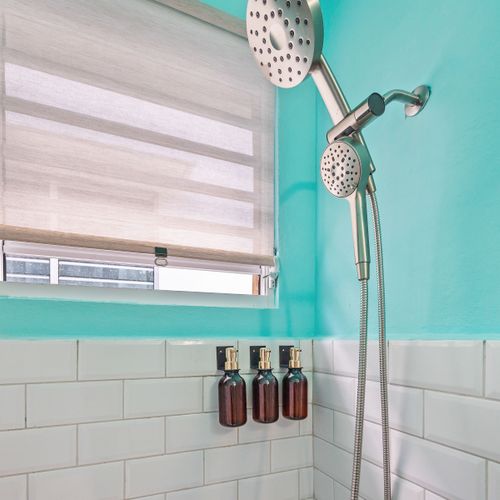 Enjoy the privacy and comfort of this well-appointed washroom.