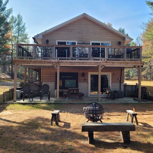 Overall:  the back of the house, which faces goose creek.