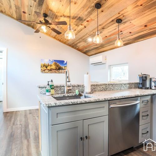 It's easy for your group to hang out in the open living space.