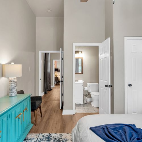 Open hallway leading to the bathroom — bright & easy to navigate.