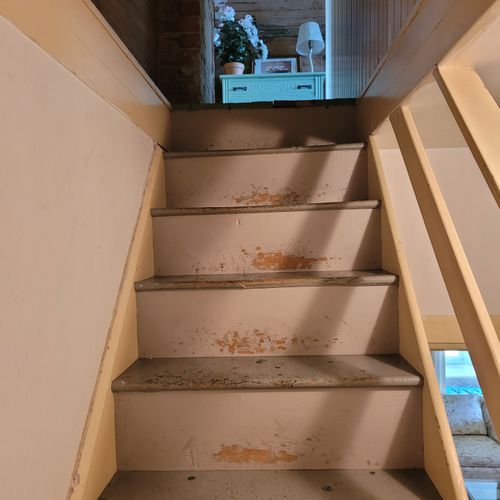 STAIRS:  These are the stairs up to the upper floor.